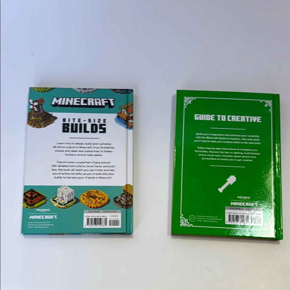 Minecraft Bite-Size Builds and Guide to Creative Set Of 2 Books